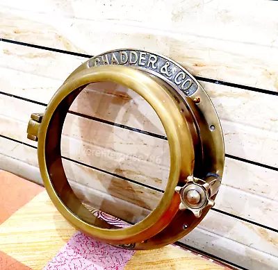 Antique Brass Window Porthole Window Heavy Cabal Ship Porthole • $174.70