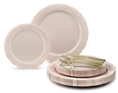 $6.80 • Buy   OCCASIONS   Vintage Bulk Wedding Party Disposable Plastic Plates & Silverware 