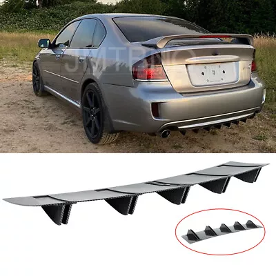 For Subaru Legacy Carbon Fiber Rear Lip Lower Bumper Diffuser Shark Fin Spoiler • $45.29