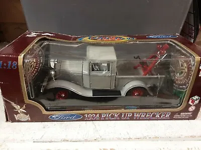 1 18 Diecast Road Legends 1934 Ford Wrecker Grey Tow Truck In Box  • $27