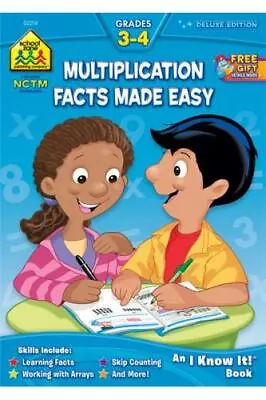 School Zone - Multiplication Facts Made E- 9781589473287 Paperback School Zone • $4.11