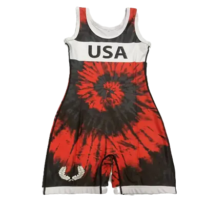 Athena Wrestling - Red Tie Dye - Women's And Youth Singlet • $49.99