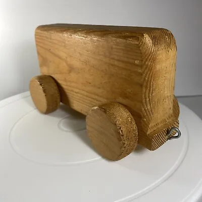 Vintage  Wooden Toy Pull Along Scratch Built Racing Car • $9.90