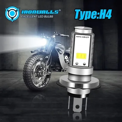 H4 HB2 9003 Motorcycle Bike LED Front Headlight Kit Hi/Lo Beam Power Bulb 6500K • $11.39