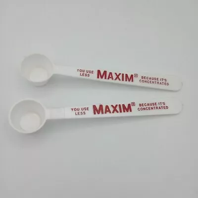 Vintage MAXIM Coffee Plastic Measuring Scoop Set Of 2 Advertising  • $6.99