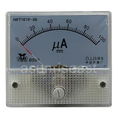 1 X DC100uA Analog Panel APM Microampere Current Meter Gauge 85C1 DC0-100uA • $6.95