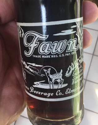 $7.95 • Buy Old FULL Elmira NY ACL Soda Bottle Fawn Beverage Little Deer 6 Oz Advertising