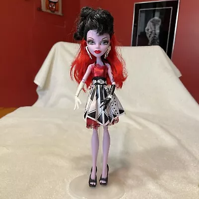 Monster High Doll OPERETTA Red Black Hair In Piano Dress White Black Gloves 11  • $15