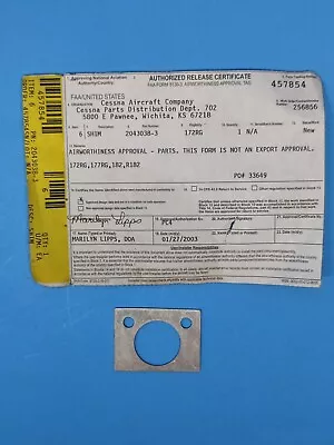 Cessna Aircraft Shim P/N 2043038-5 (TA) New Surplus • $215.14