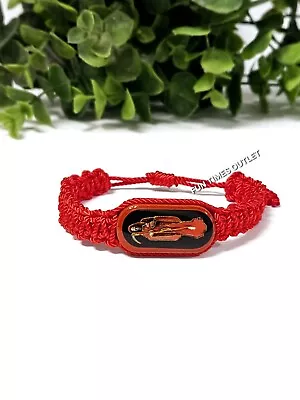 1 Pc La Santa Muerte Pulsera Roja Amuleto Holy Death Red String Bracelet Amulet • $11.95