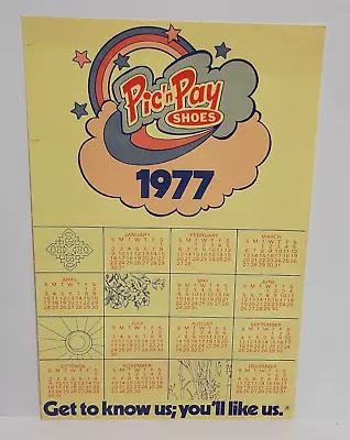 Pic 'n Pay  Vintage 1977 Paper Calendar • $29.99