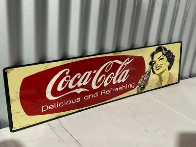 Coca Cola Girl Heavy Duty Sign 800 X 200 Free Post • $89.99