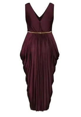 City Chic Small Athena Goddess Maxi Gown Plus Size 16/18 Oxblood • $150