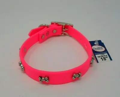 Zeta - Design Dog Collar / 18 Inch Color Pink / Free Brass Hang Tag 102a-bn • $11.50