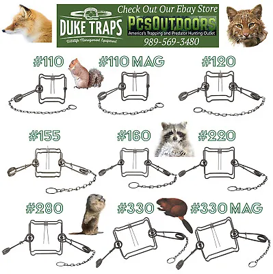 Duke Body Grip Traps - Choose Size & Quantity - Muskrat - Squirrel - Beaver Coon • $25.95