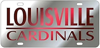 UL Louisville Cardinals Mirrored License Plate / Car Tag Licensed NCAA Inlaid • $24.89