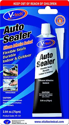 Hasbro V-Tech VT-131 Quality Auto Sealer Silicone Adhesive Sealant: 75Gm Windscr • £8.17