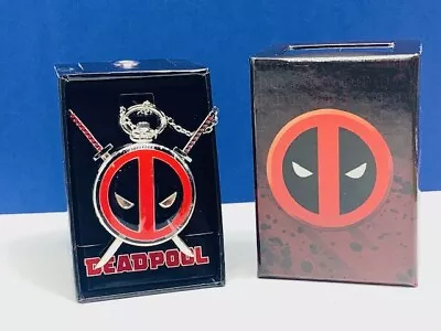 Marvel Comics Stop Watch Stopwatch Deadpool Nib Box Accutime Wade Wilson Apparel • $129.08