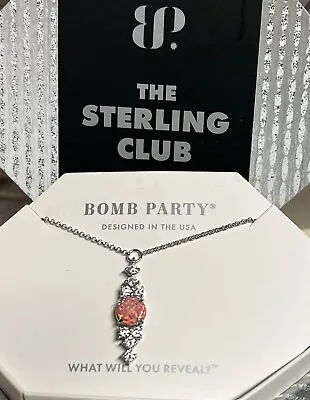 Bomb Party The Sterling Club. Coral Fire Opal .925 Solid Sterling Silver • $27