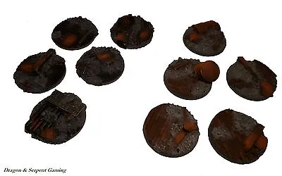 40mm Round Resin Scenic Infantry Bases - Urban/Rubble Wargames Warhammer 40K • £5.29