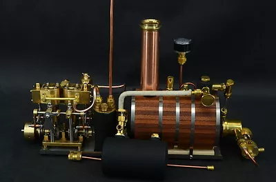 New Two-cylinder Steam Engine Live Steam With Steam Boiler With P5 • $1170