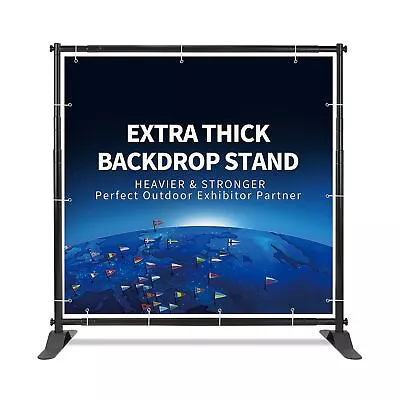 Banner Stand Backdrop - Banner Holder With Adjustable Poster Stand & Retracta... • $150.73