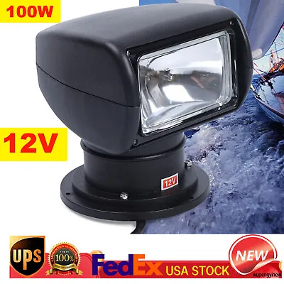 100W 3200K DC12V Marine Searchlight Remote Control Car Boat Spotlight USA • $79.80