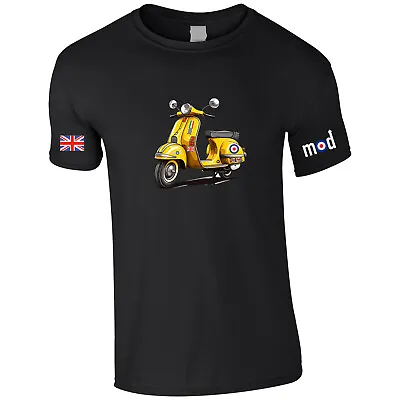 Stylish Scooterist  Scooter T-Shirt - Vespa & Lambretta Inspired Design! Mod • £13.99