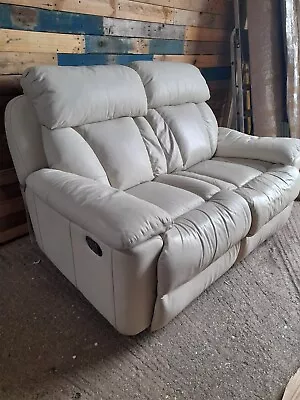 2 Seater Leather Recliner Sofa • £60