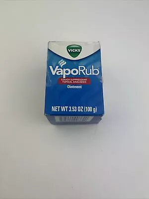 Vicks VapoRub Cough Suppressant Topical Analgesic Ointment - 3.53 Oz • $8.99