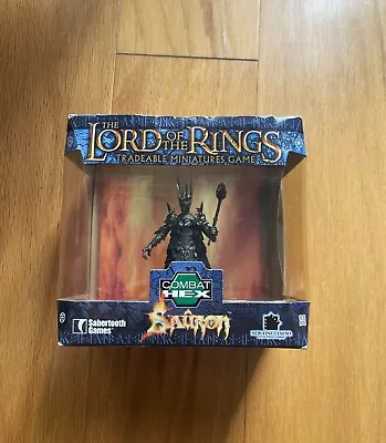LOTR Lord Of The Rings Sauron Tradeable Miniatures Game Combat Hex 2004 NIB • £57.01