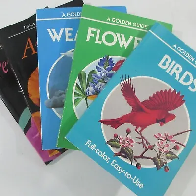 $9.99 • Buy Pocket Guide Nature Flowers Birds Weather Golden Taylor Annuals Perennials Lot 5