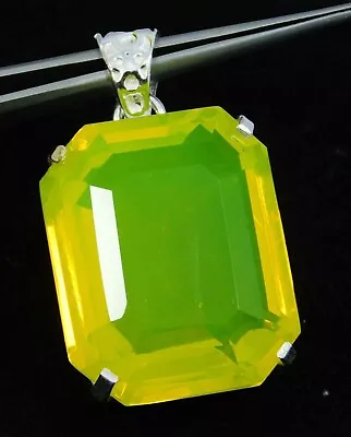 Untreated Natural Emerald Cut Yellow 98 Ct Welo Opal Pendant Loose Gemstone • $33