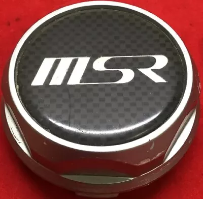 One Used  Msr Wheel Machined Carbon Center Cap Hub Caps Aftermarket 6801 • $14.99