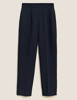 £18.99 • Buy M&S Collection Marl Straight Leg Trousers In Black Size UK 20 RRP £35