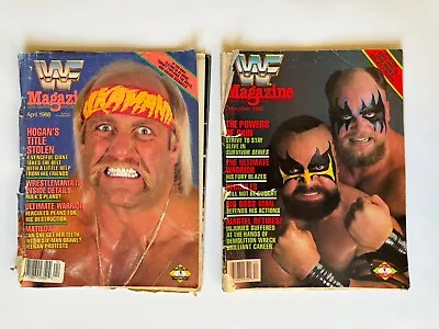 2 Vintage WWE WWF Magazines 1988 Hulk Hogan Powers Of Pain Both Rough Condition • $0.72