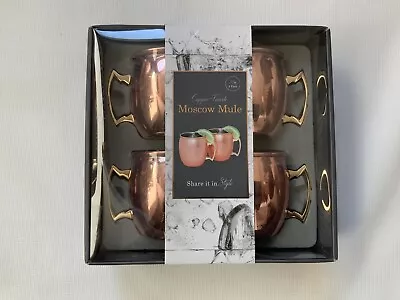 COPPER FINISH MOSCOW MULE CUPS Set Of 4 BRAND NEW • $14