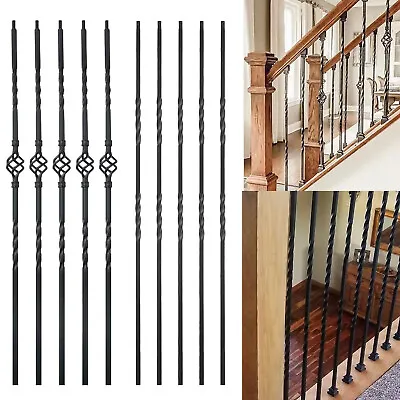 10x 1/2*44In Single Twist Metal Stair Spindles & Wrought Iron Balusters Basket • $69.29