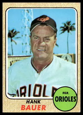 1968 Topps #513 Hank Bauer Baltimore Orioles VG-VGEX Wrinkle • $2.50