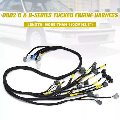 For Honda Civic Integra B16 B18 D16 OBD2 D & B-series Tucked Engine Harness VTEC • $69.90