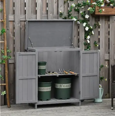 Shed Garden Storage Outdoor Keter Grey Box  Lockable Tool Bin Large High Quality • £114.99