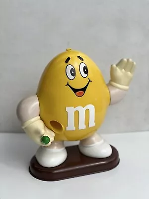 M&M's Vintage Collectible 1992 M&M Pull Lever Candy Dispenser Yellow Peanut Rare • $32.95