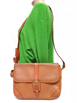 Vintage Gucci Tan Brown Leather Crossbody Shoulder Bag 001-261-0613 • $100