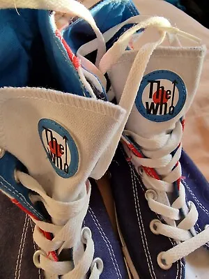 Limited Edition The Who Converse Size 12 UK Chuck Taylor HiTop Union Jack • £79.99