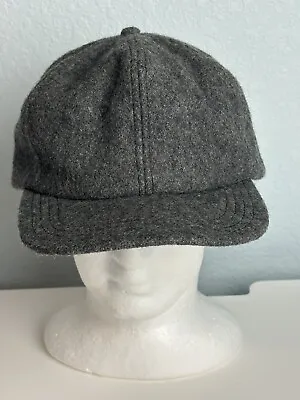 Vintage Wool Trappers Hat Made In USA Ear Flaps Gray Winter Cap XL MINT! • $19.95