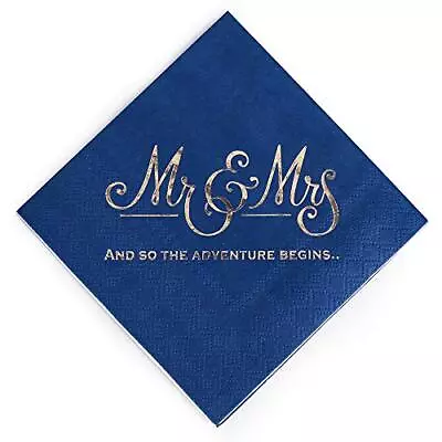 100 Pack Of Paper Cocktail Napkins With Gold Design，Formal Dinner Anniversary... • $21.18