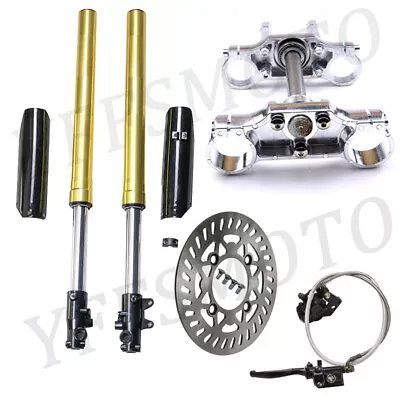 735mm Front Fork Shock Triple Tree Disc Brake For 90cc 110cc 125cc Dirt Pit Bike • $269.79