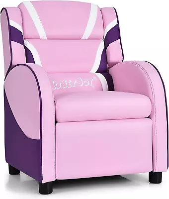 Kids Recliner Youth Gaming Reclining Chair W/Side Pocket Ergonomic Headrest &  • $165.99
