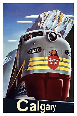 Calgary Canadian Pacific Travel Poster 16x24 Retro  1930s Classic Adver Tising • $20.95