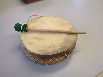 Vintage Rawhide Tom Tom Drum With Wooden Drumstick • $25